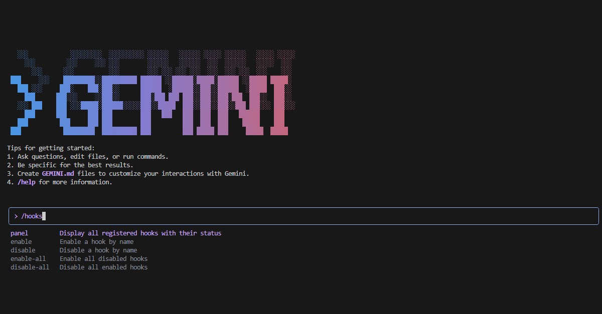 Gemini CLI hooks TypeScript example: strict-any BeforeTool block